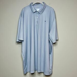 Callaway Gray Golf Polo Shirt Size XXL Opti Dri Performance Golf Ball Print
